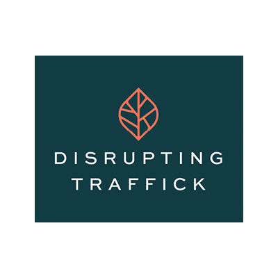 The logo for Disrupting Traffick