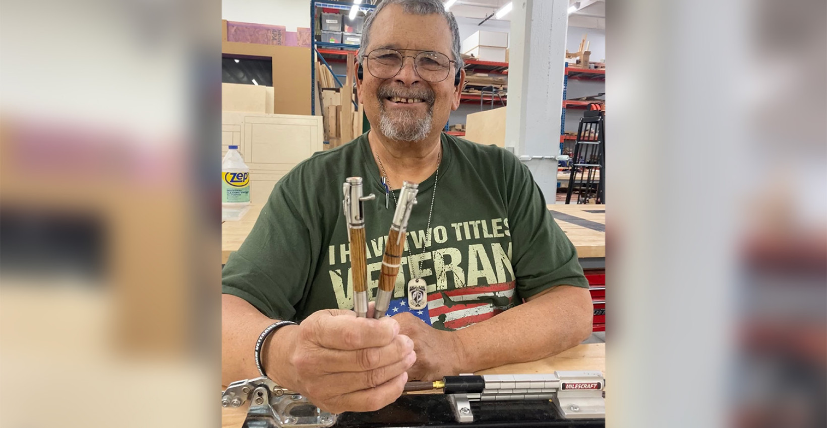 veteran rich esquivel holds pen at unl makers space