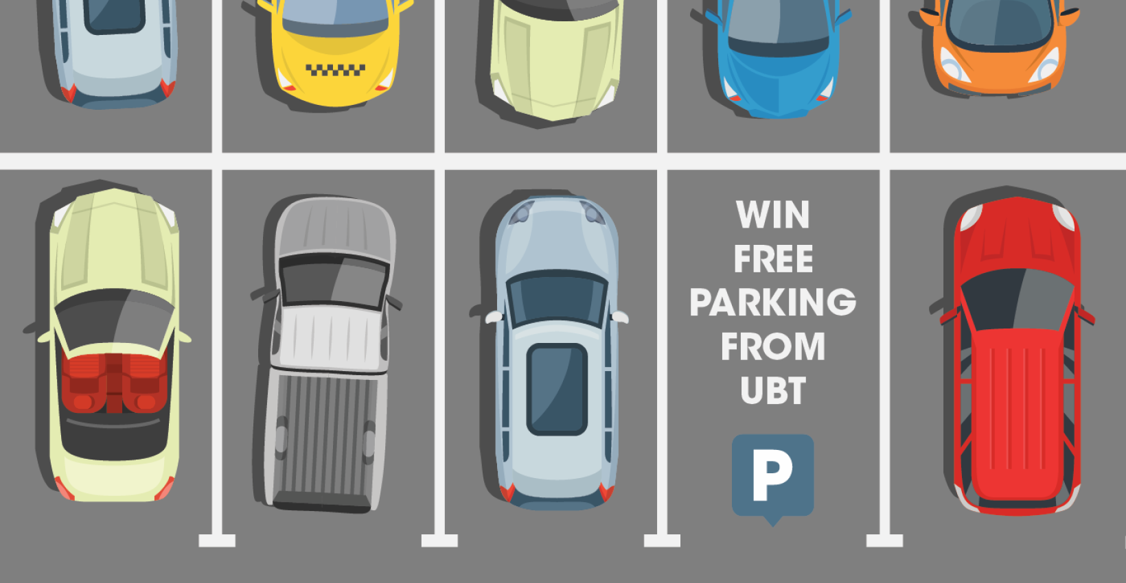 a graphic of cars parked in a parking lot