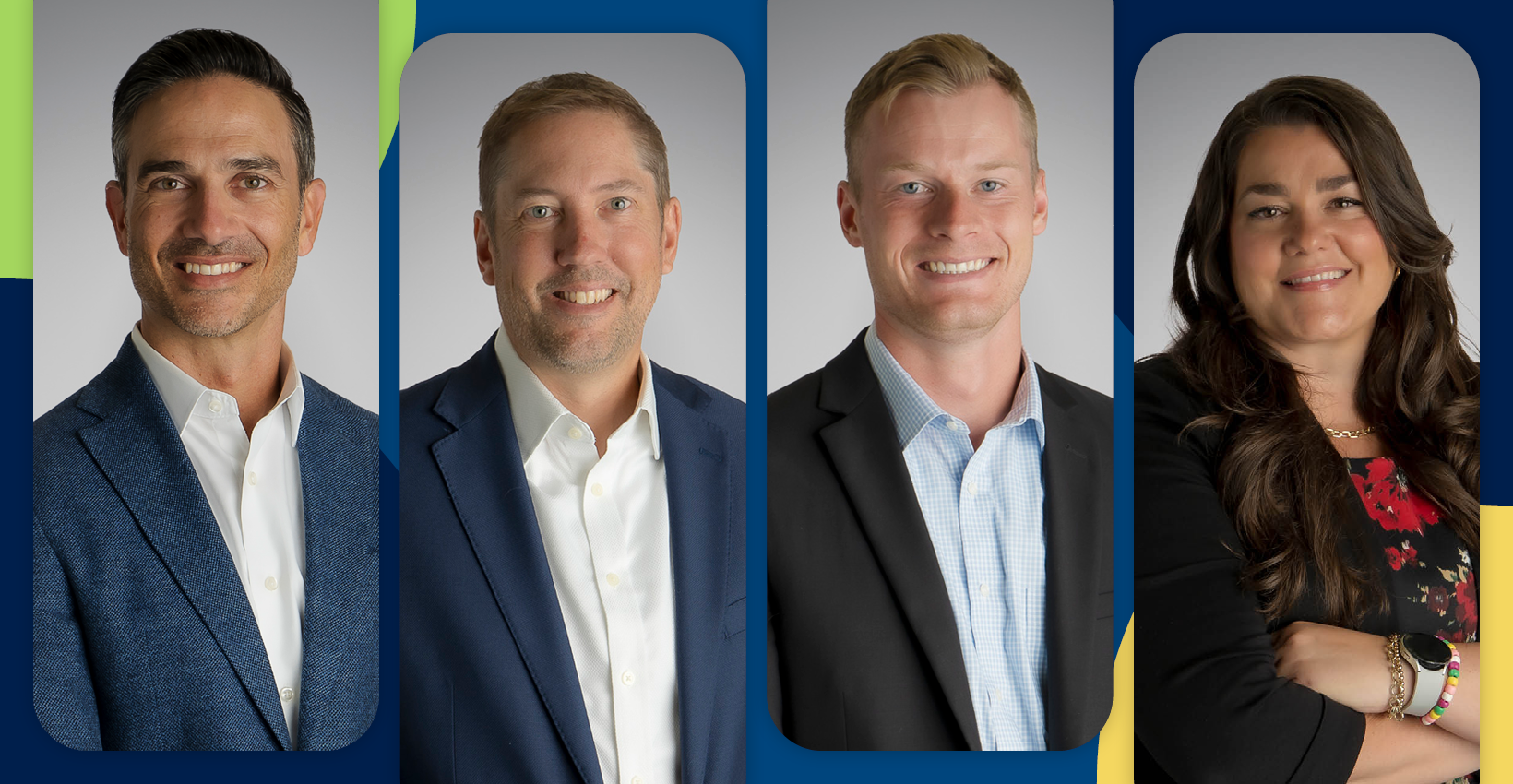 headshot collage of ryan sahd, remi berg, nathan kimple, jack mccool