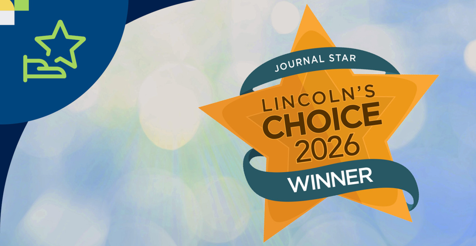 a graphic of the lincoln choice awards yellow star that says 2026 winner