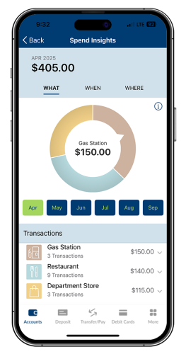 card hub spend insights mockup