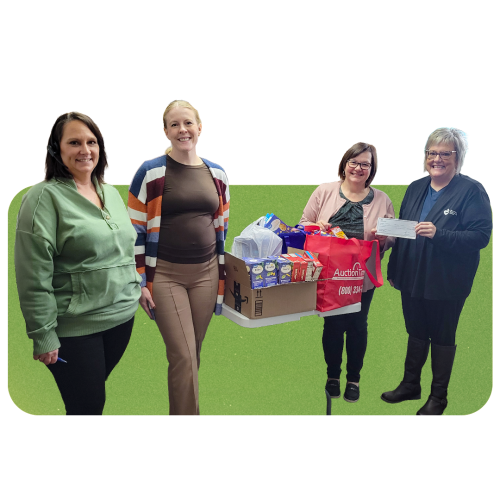 a group of people stand smiling