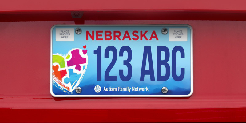 autism family network nebraska license plate