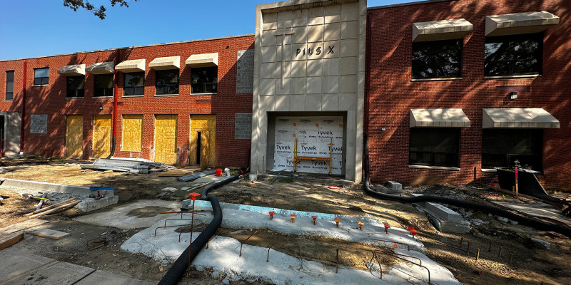 pius x school construction