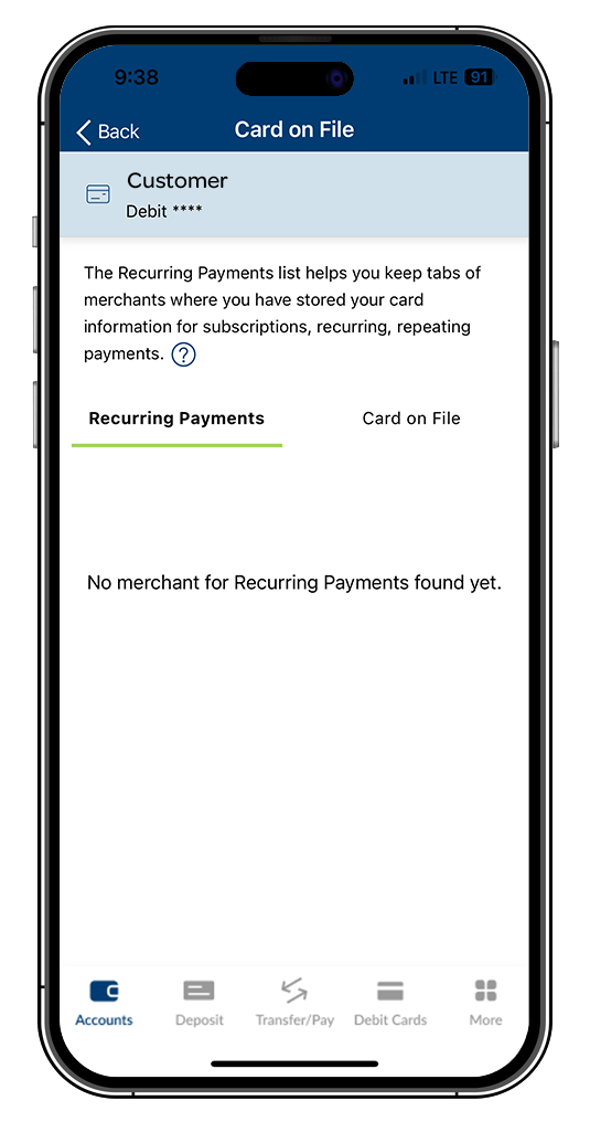 card hub card on file mockup