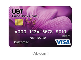 purple flower debit card