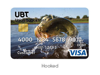 a fish jumping out of water debit card