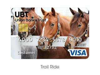 red outline of nebraska with the word home in the middle on a white background debit card