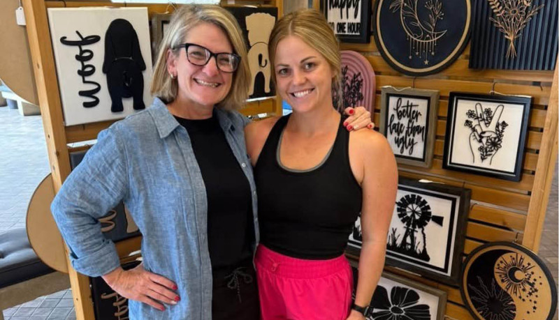 Kassie Thompson and her mom Carla