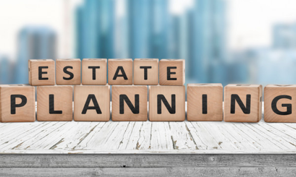 Estate Planning spelled out with scrabble tiles