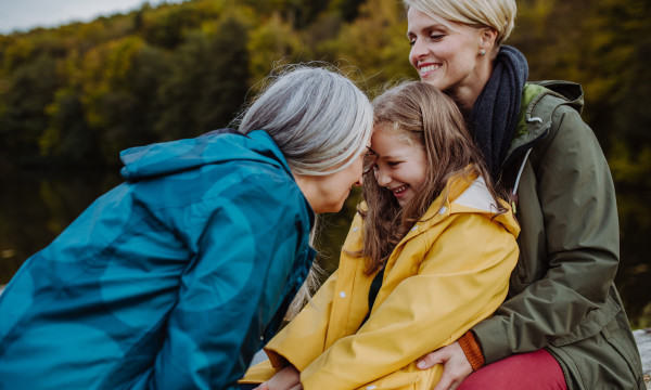 3 generations of women laughing