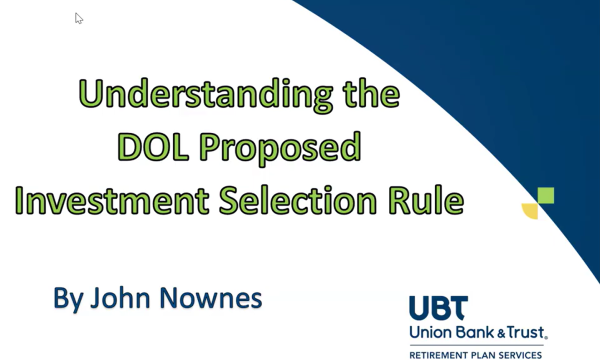 Understanding the DOL proposed investment section rule